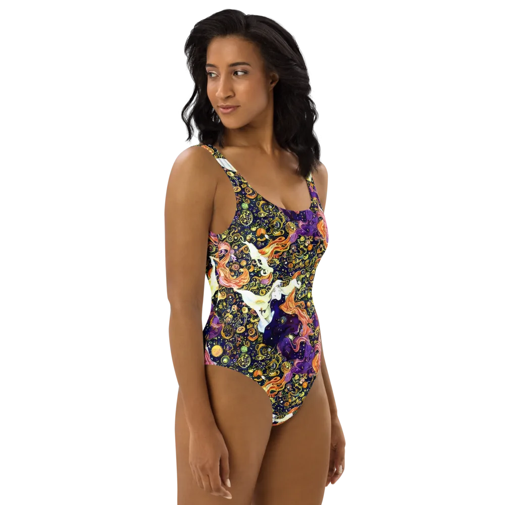 Ethereal Waltz on One-Piece Swimsuit — Right