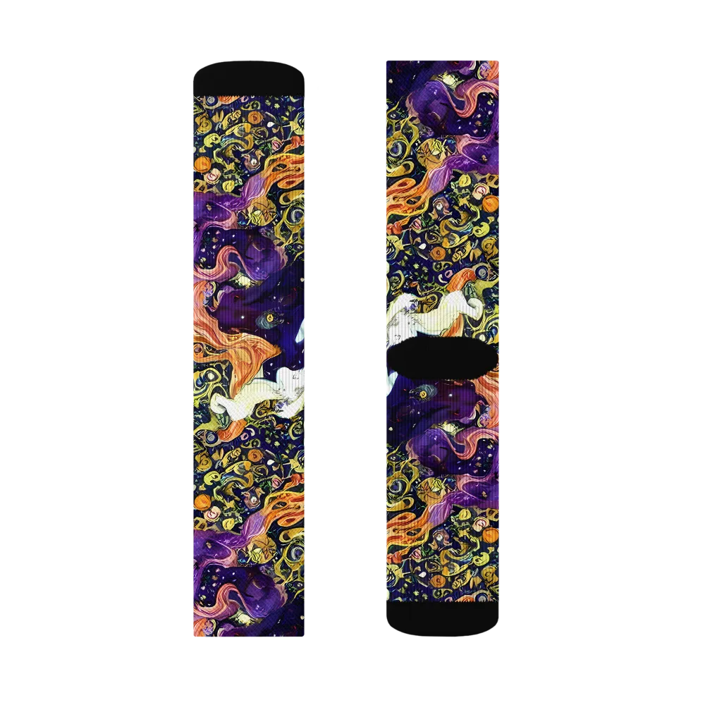 Ethereal Waltz on Socks — Left Sock