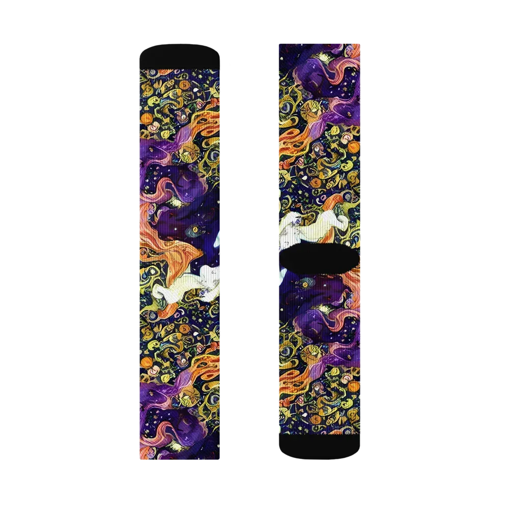 Ethereal Waltz on Socks — Right Sock