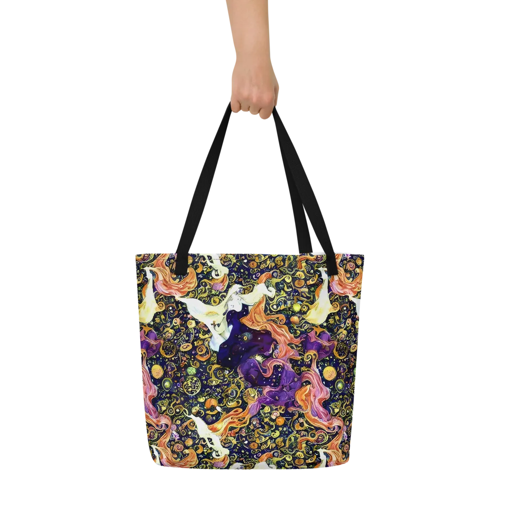 Ethereal Waltz on Large Tote Bag W/ Pocket — Front
