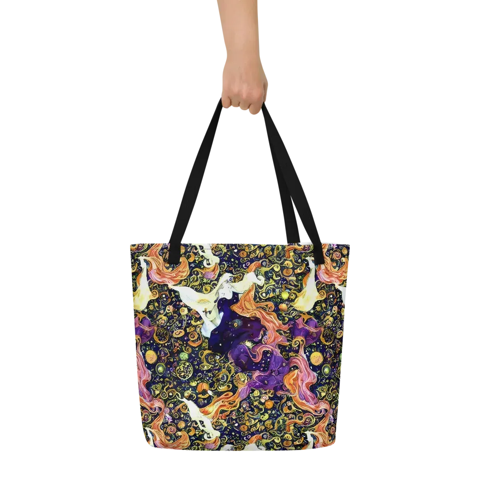 Ethereal Waltz on Large Tote Bag W/ Pocket — Front