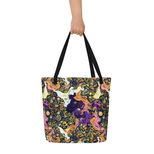 Ethereal Waltz on a Large Tote Bag W/ Pocket
