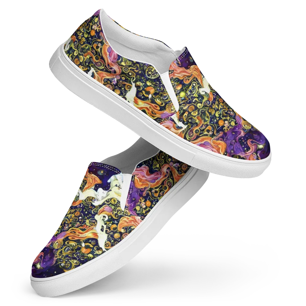 Ethereal Waltz on Women's Slip-On Canvas Shoes — Front