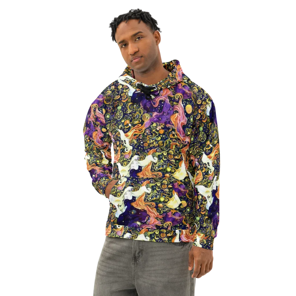 Ethereal Waltz on Cotton Hoodie — Left Front