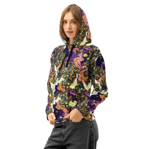 Ethereal Waltz on a Cotton Hoodie