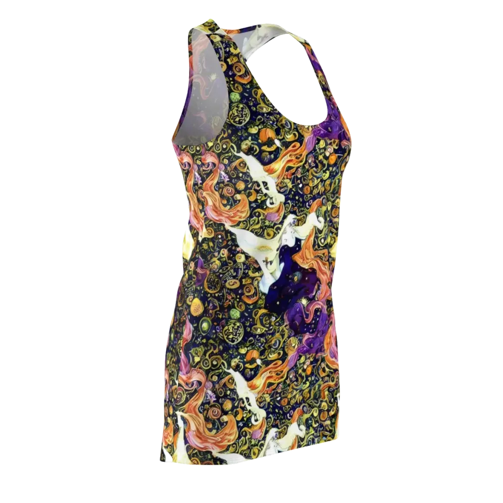 Ethereal Waltz on Racerback Dress — Front Side