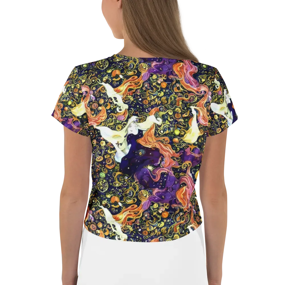 Ethereal Waltz on Crop Tee — Back