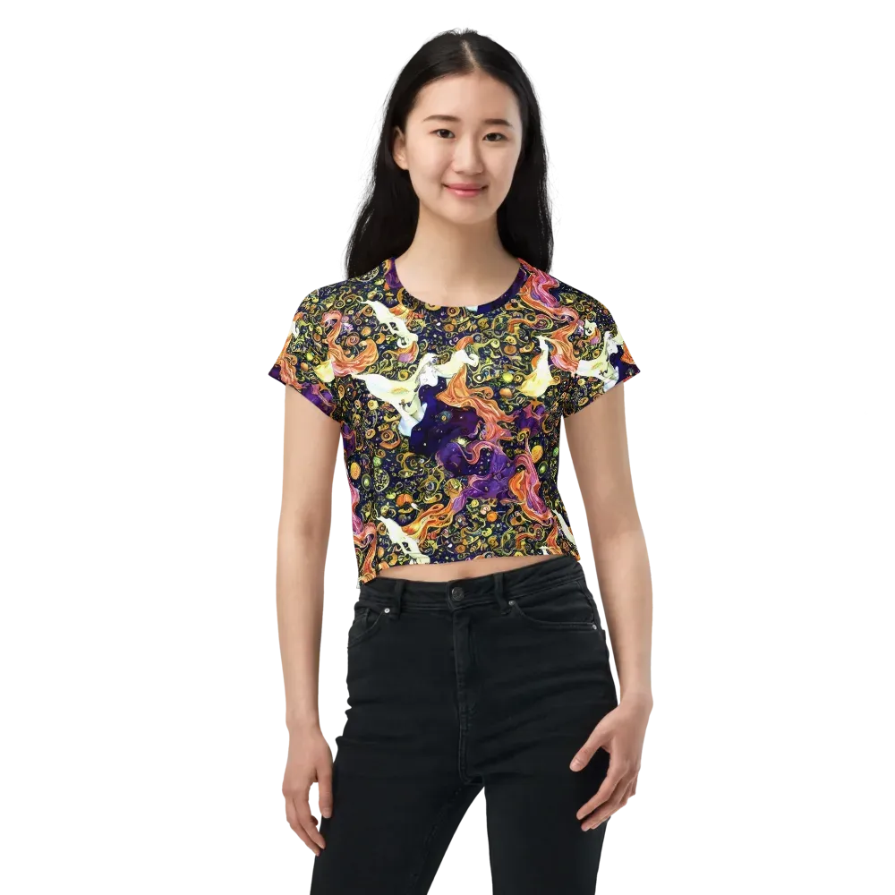 Ethereal Waltz on Crop Tee — Front