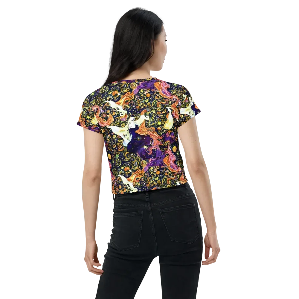Ethereal Waltz on Crop Tee — Back