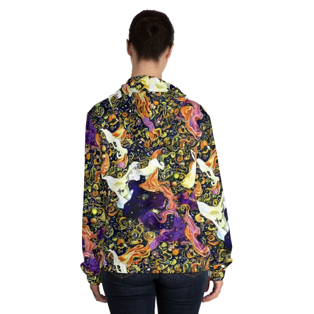 Ethereal Waltz on Women's Full-Zip Hoodie — Back On Person
