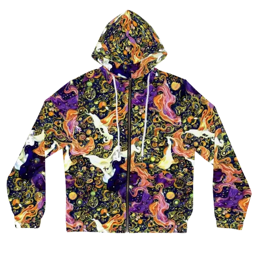 Ethereal Waltz on a Women's Full-Zip Hoodie