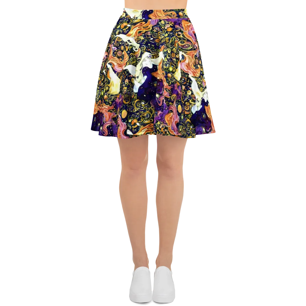 Ethereal Waltz on Skater Skirt — Front