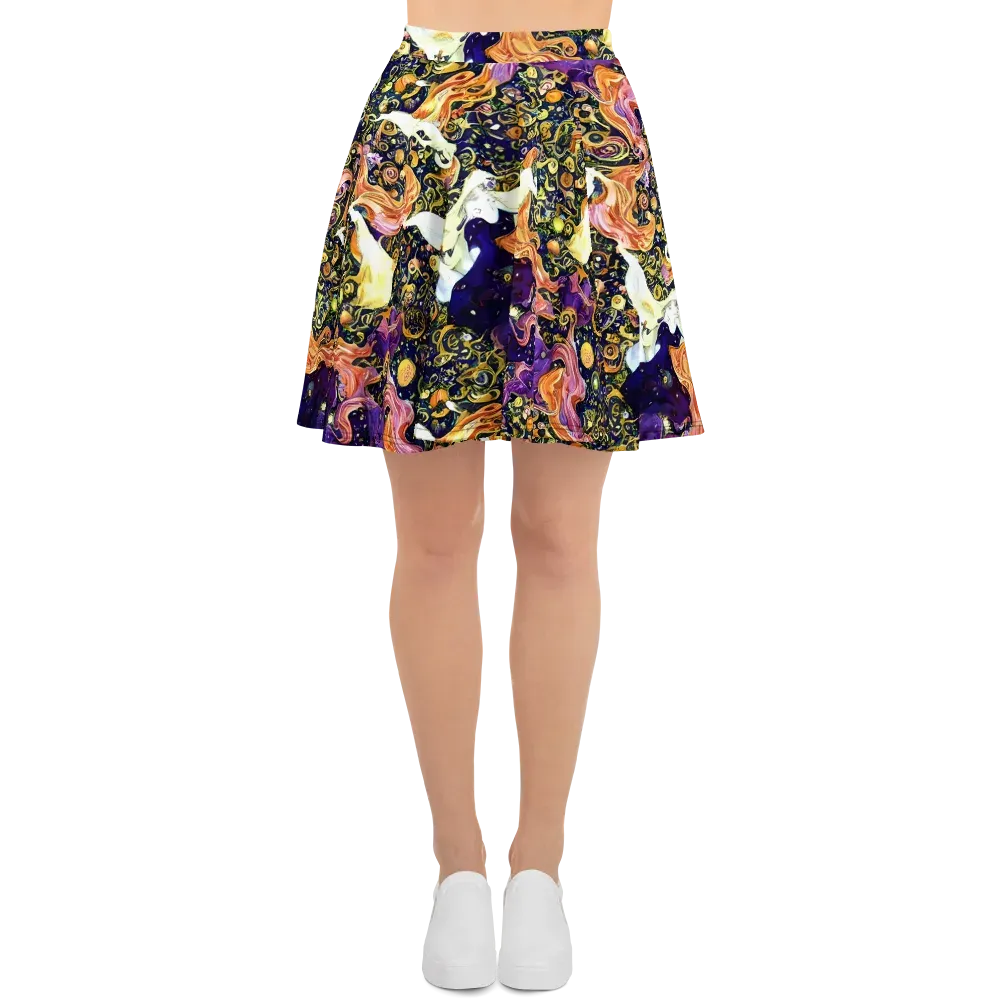Ethereal Waltz on Skater Skirt — Front