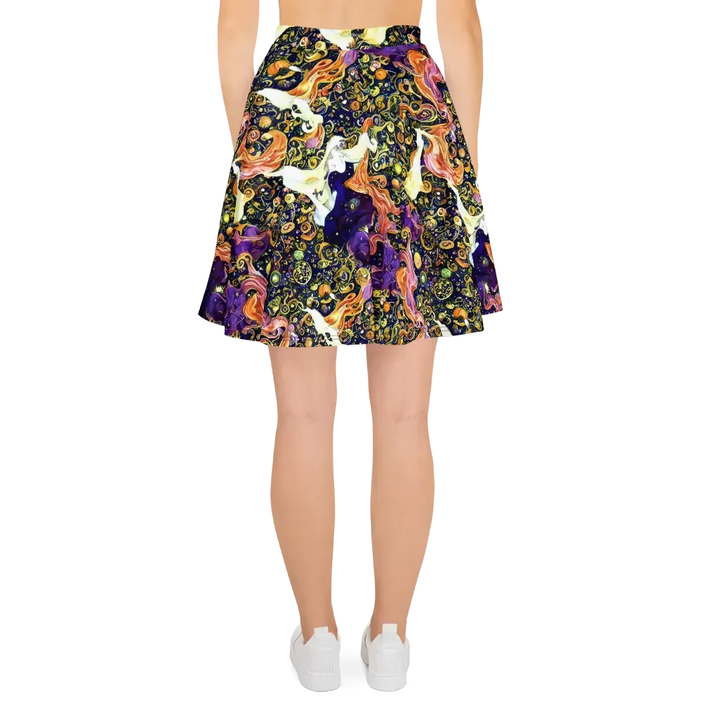 Ethereal Waltz on Skater Skirt — Back