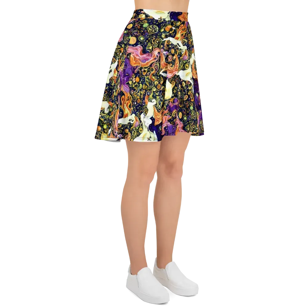 Ethereal Waltz on Skater Skirt — Right