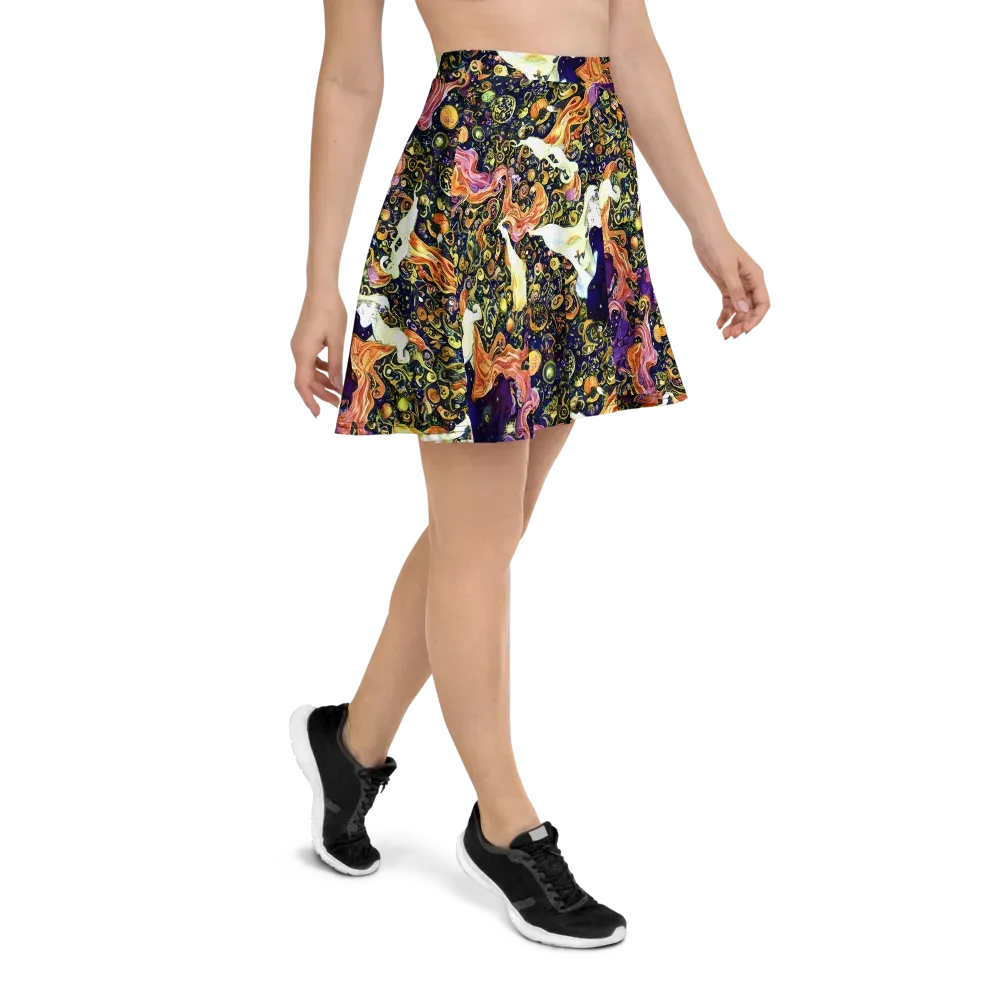 Ethereal Waltz on Skater Skirt — Right