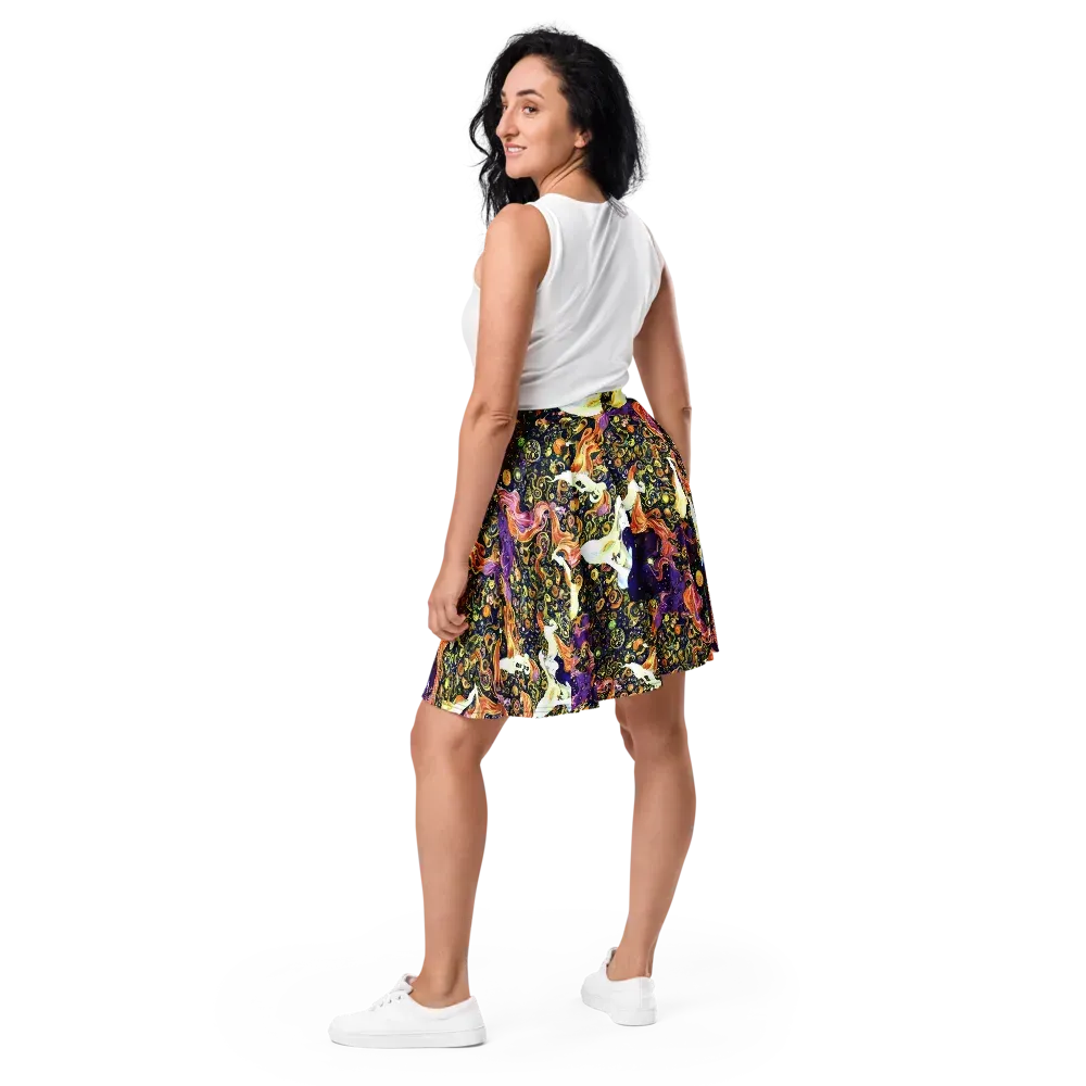 Ethereal Waltz on Skater Skirt — Back