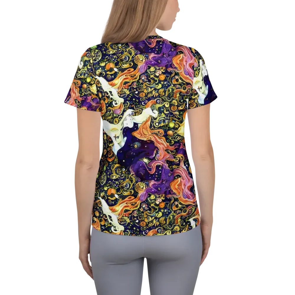 Ethereal Waltz on Women's Athletic T-Shirt — Back