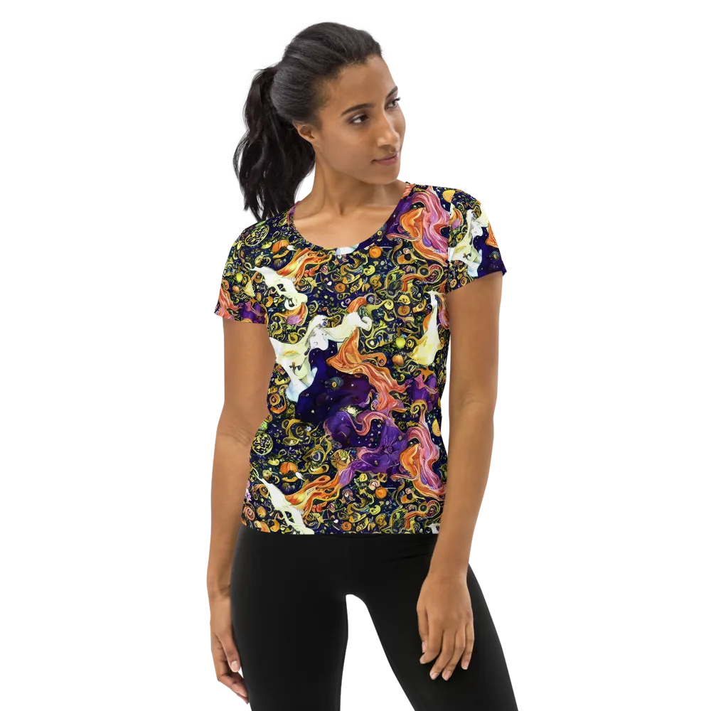Ethereal Waltz on Women's Athletic T-Shirt — Front