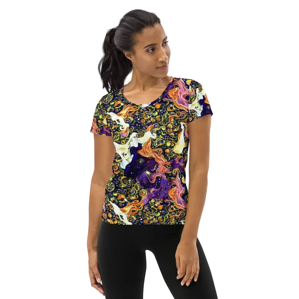 Ethereal Waltz on Women's Athletic T-Shirt — Front