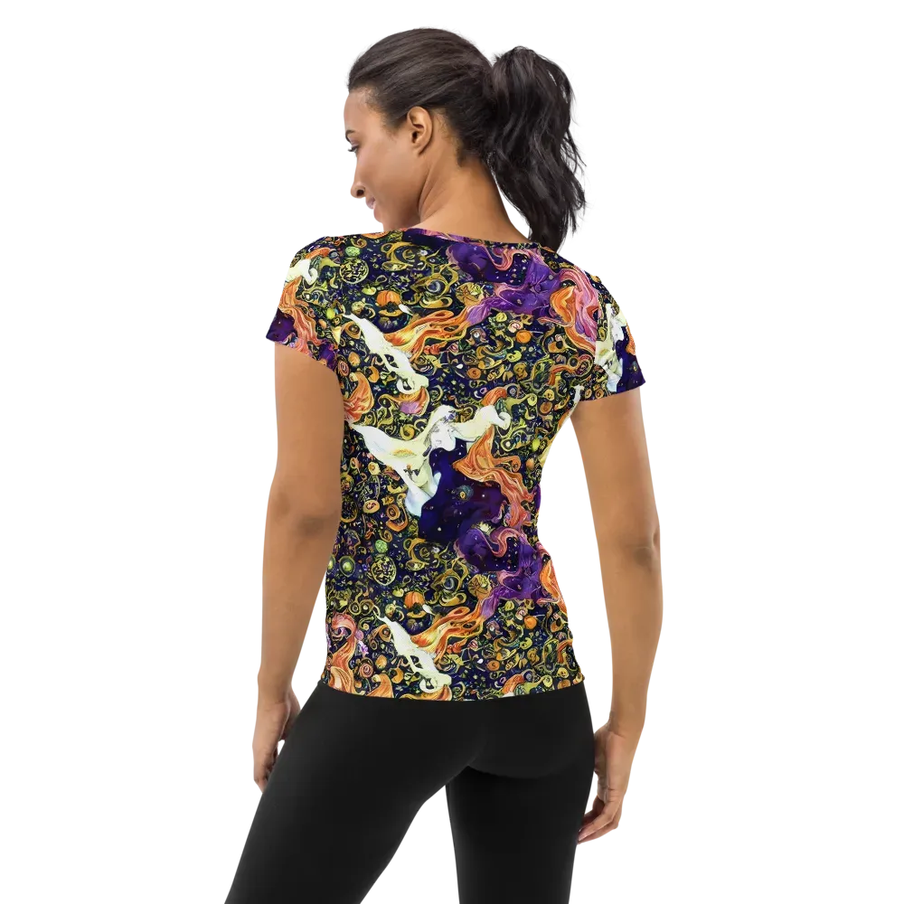 Ethereal Waltz on Women's Athletic T-Shirt — Back