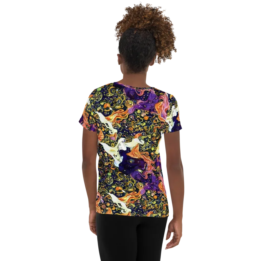 Ethereal Waltz on Women's Athletic T-Shirt — Back