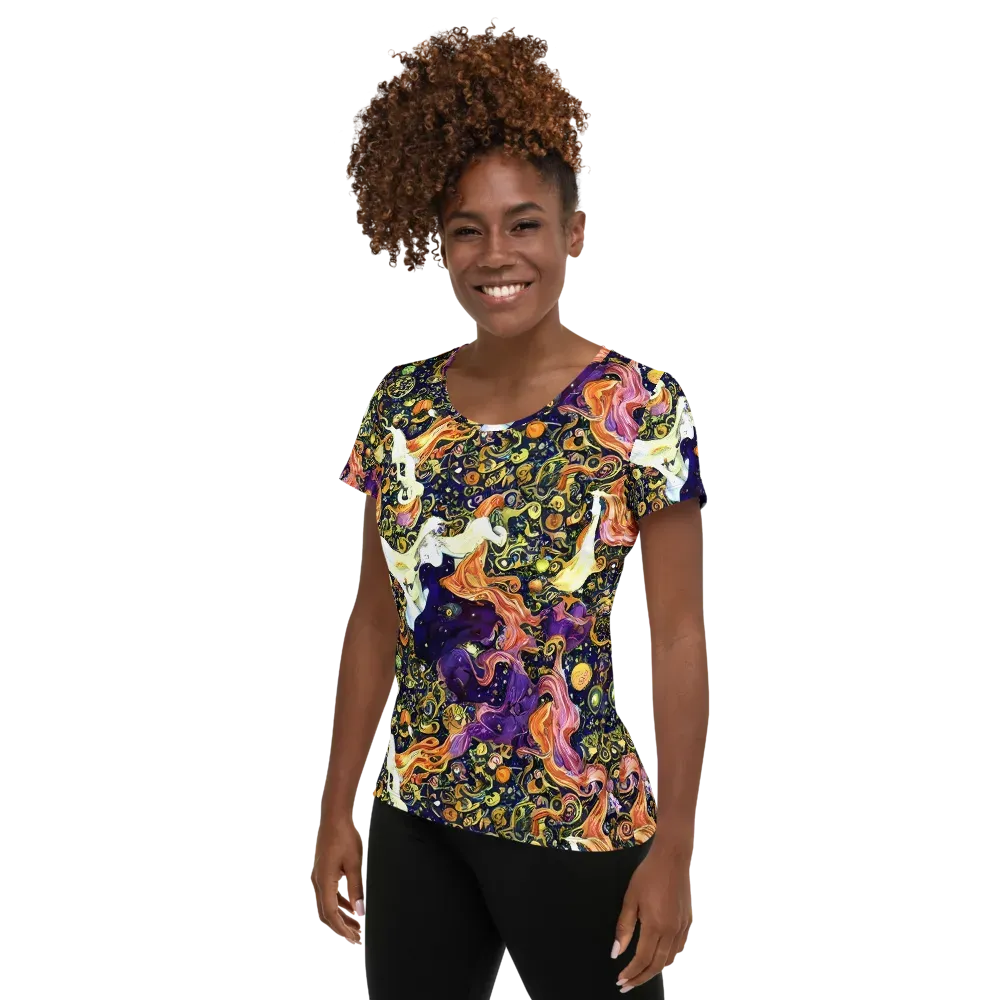 Ethereal Waltz on Women's Athletic T-Shirt — Left