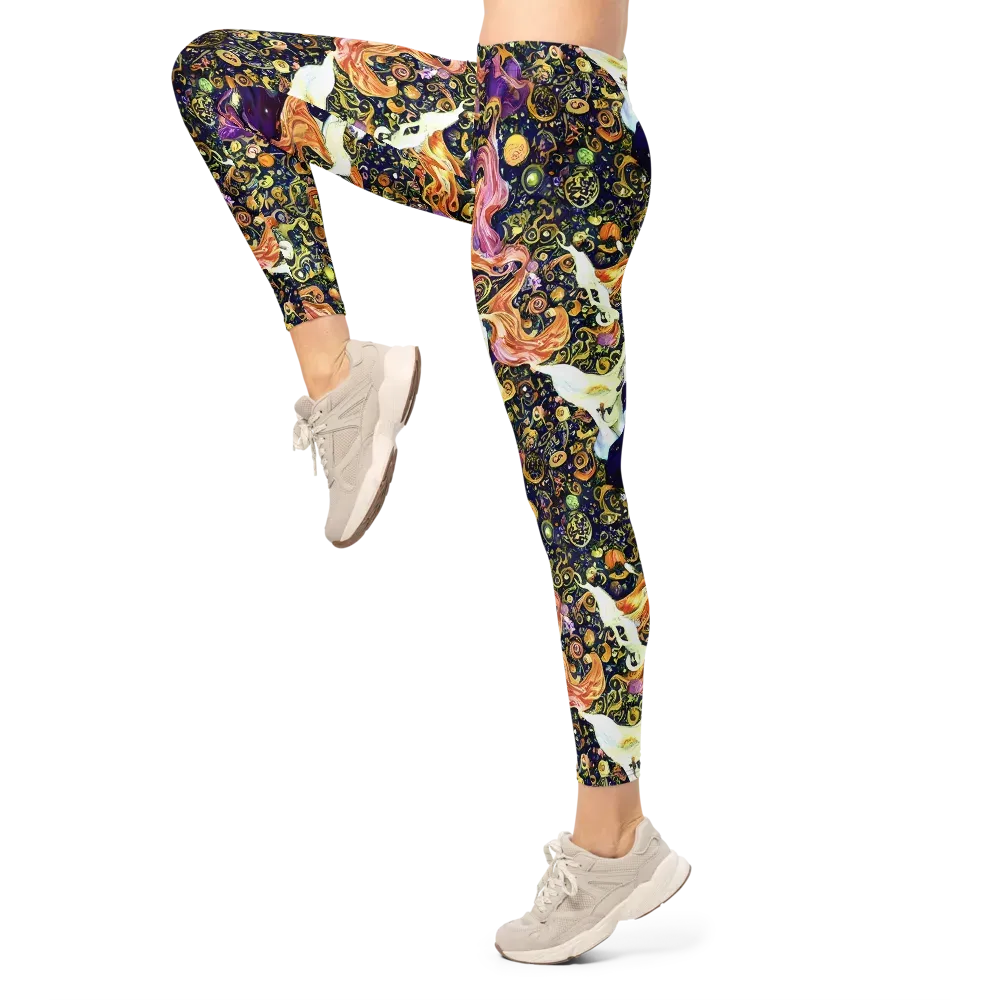 Ethereal Waltz on Leggings — Left