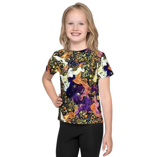 Ethereal Waltz on a Kids Crew Neck T-Shirt