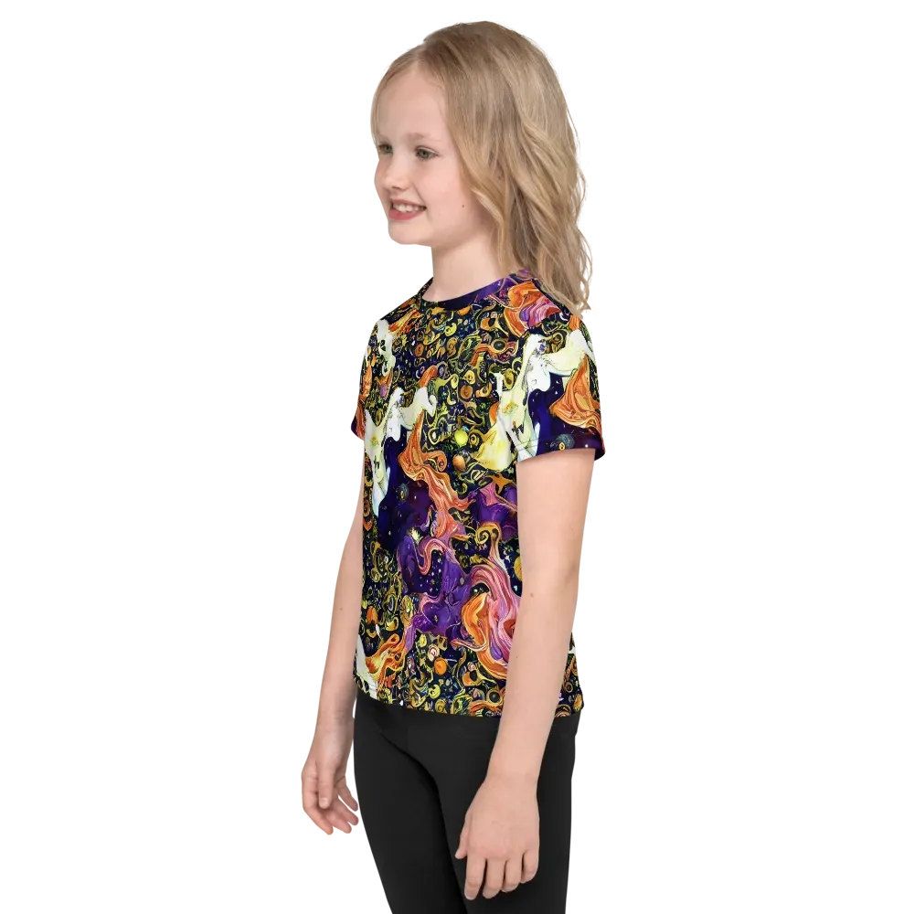 Ethereal Waltz on Kids Crew Neck T-Shirt — Left