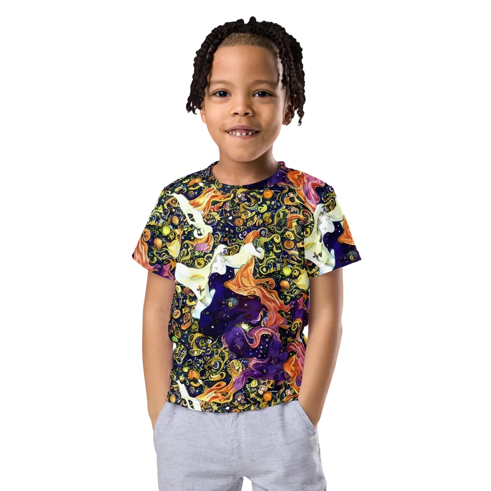 Ethereal Waltz on Kids Crew Neck T-Shirt — Front