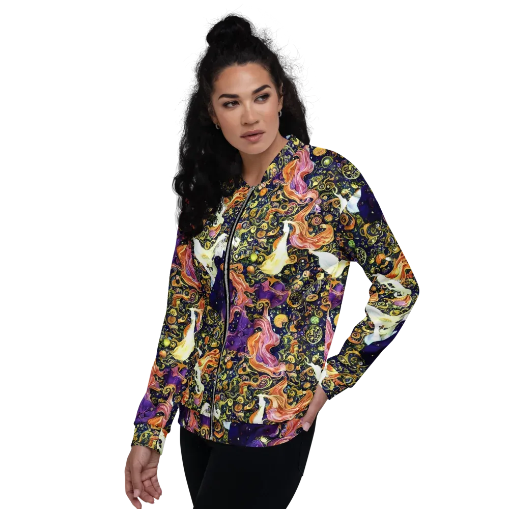 Ethereal Waltz on Bomber Jacket — Left