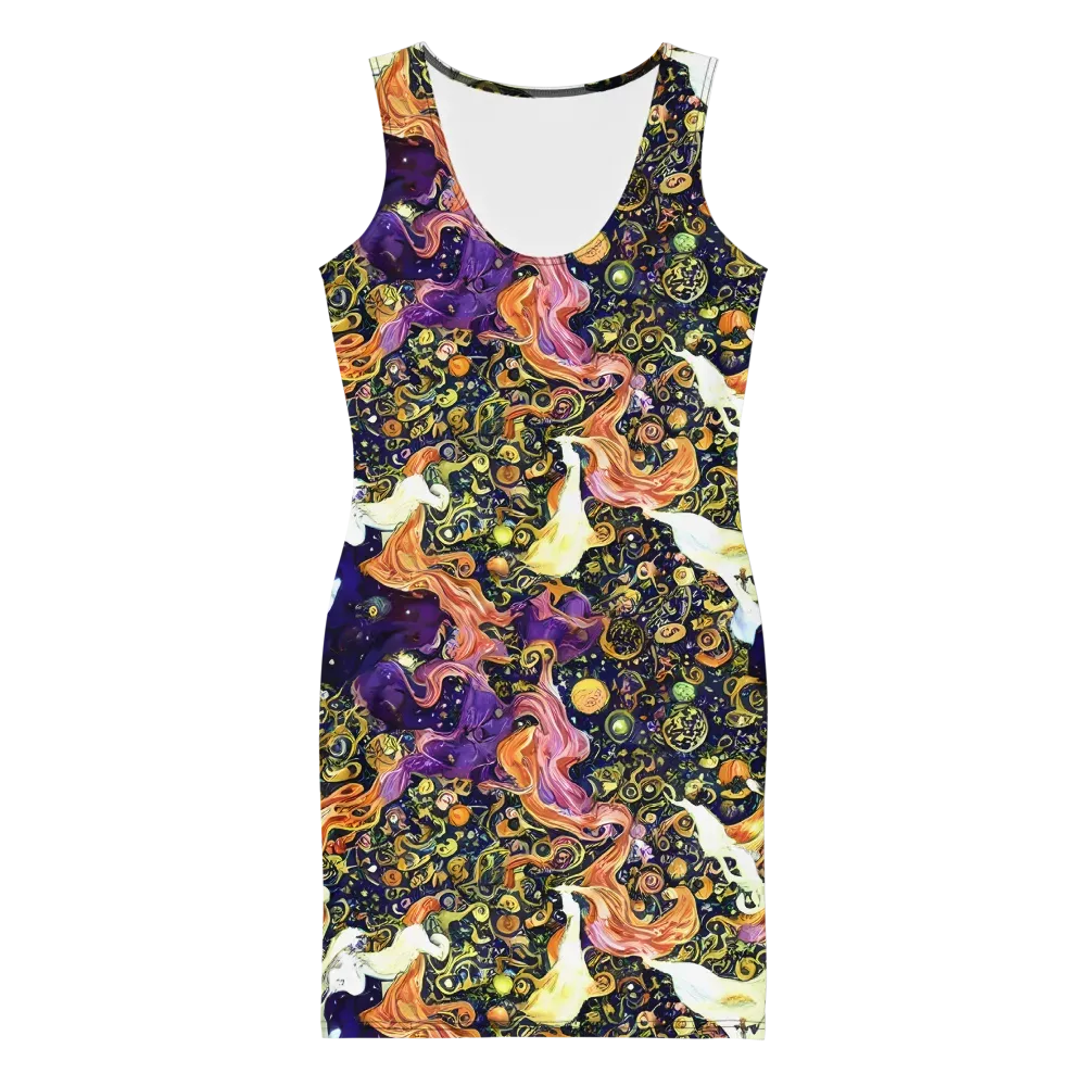 Ethereal Waltz on Bodycon Dress — Front