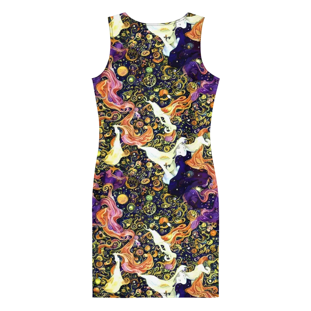 Ethereal Waltz on Bodycon Dress — Back