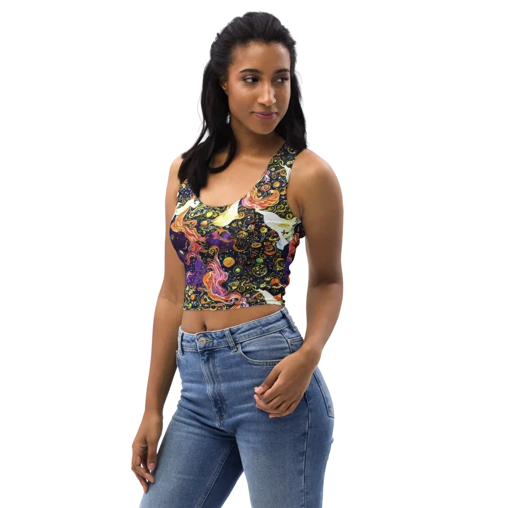 Ethereal Waltz on Crop Top — Left Front