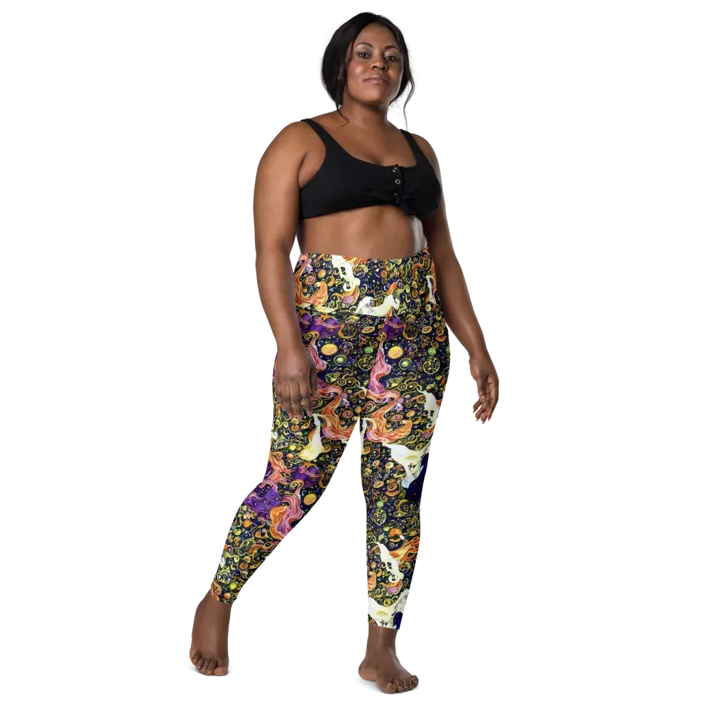 Ethereal Waltz on Leggings with Pockets — Front