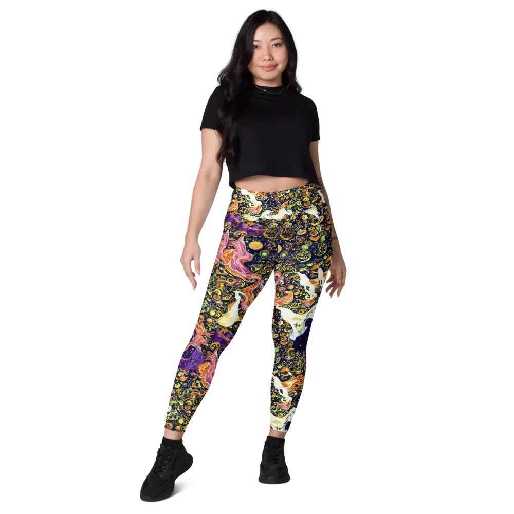 Ethereal Waltz on Leggings with Pockets — Front