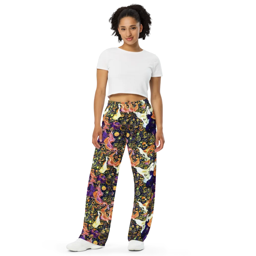 Ethereal Waltz on Wide-Leg Pants — Front