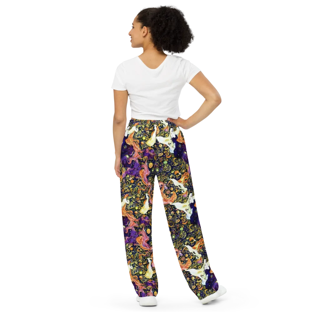 Ethereal Waltz on Wide-Leg Pants — Back