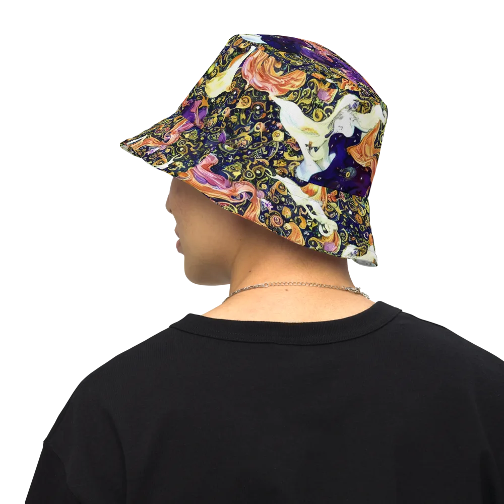 Ethereal Waltz on Reversible Bucket Hat — Back Inside
