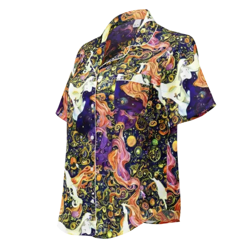 Ethereal Waltz on a Women's Short Sleeve Pajama Top