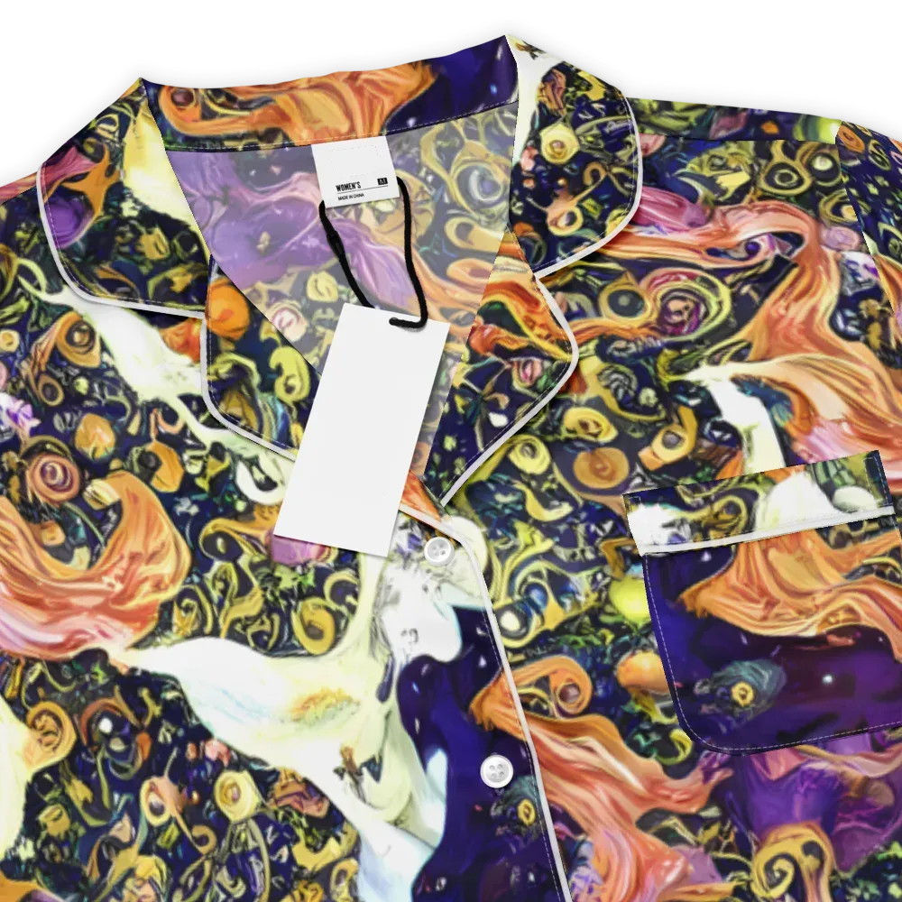 Ethereal Waltz on Women's Short Sleeve Pajama Top — Product details