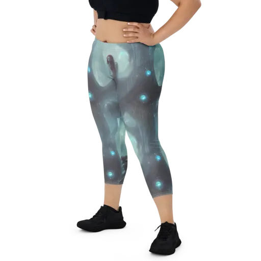 Liquid Serenity on a Capri Leggings