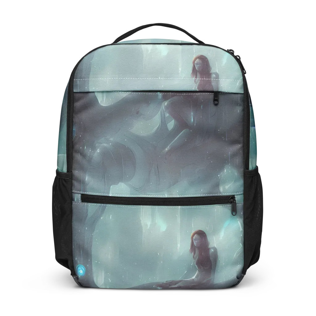 Liquid Serenity on Utility Backpack — Front