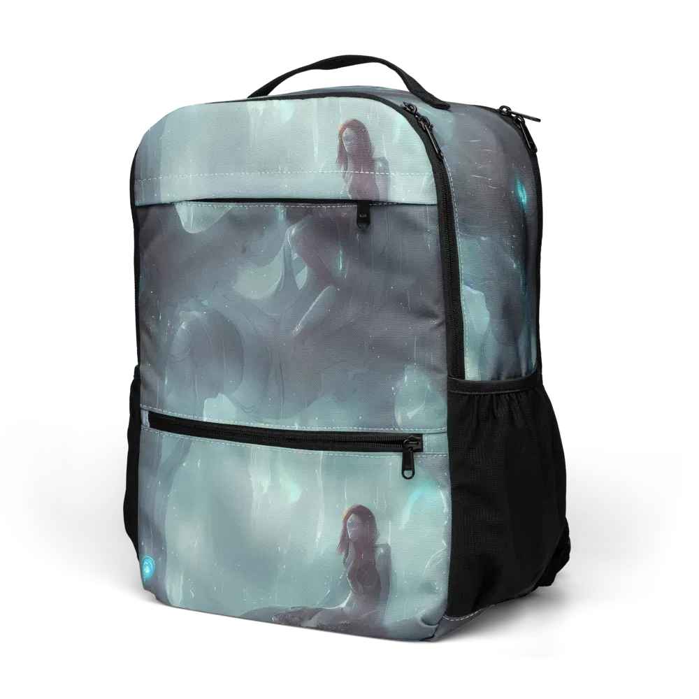 Liquid Serenity on Utility Backpack — Left Front
