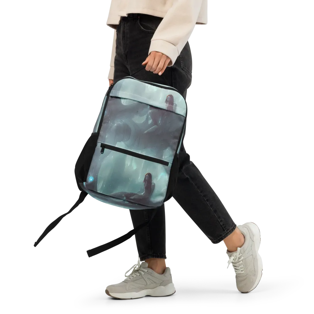 Liquid Serenity on Utility Backpack — Front