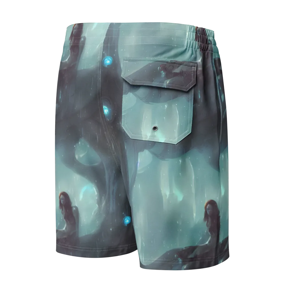 Liquid Serenity on Men's Board Shorts — Back