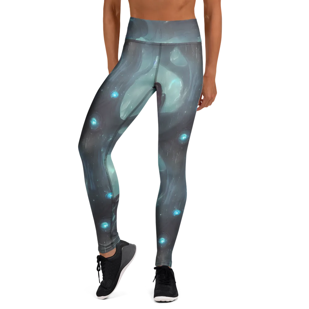 Liquid Serenity on Yoga Leggings — Front