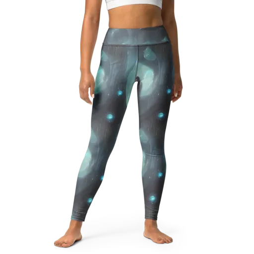 Liquid Serenity on a Yoga Leggings