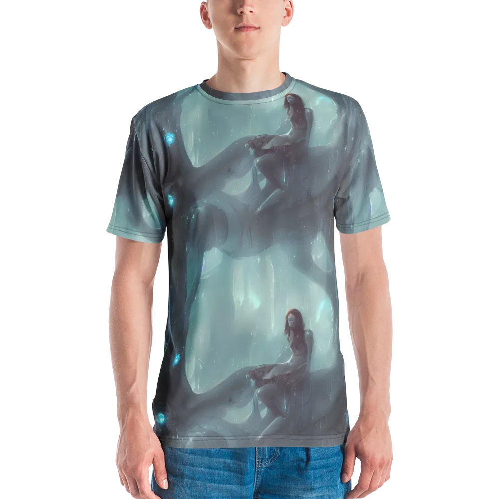 Liquid Serenity on Men's Crew Neck T-Shirt — Front